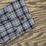 American Eagle  Mens Seriously Soft Button Up Classic Fit Shirt Gray Plaid L