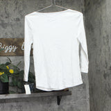 Charter Club Pima Cotton Button-Shoulder Boat-Neck Top 54700P143 White PS