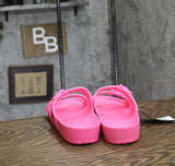 Shade & Shore Womens Neida Eva Two Band Footbed Sandals 86509395 Hot Pink 10M