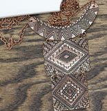 Lane Bryant Womens Fashion Kuba Cloth Style Pendant Necklace Rose Gold 25" + 3"