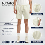 Buffalo David Bitton Men's Higgers Cotton Twill Blend Shorts Milk Off White 38