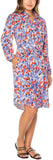 Well Worn Women's Collared Midi Dress with Pockets 1749069 Red Print 2XL
