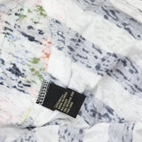 DG2 by Diane Gilman Burnout Printed And Embellished T-Shirt Navy Stripe Floral L