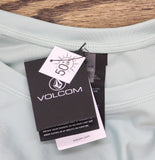 Volcom Womens Long Sleeve Rashguard Top 437009584 Sea Glass Green 2XL