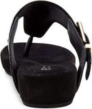 Giani Bernini Womens Rivver Sandals Buckle Thong Sandals Black Smooth 5M
