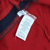 Nautica Mens Pullover 1/4 Zip Rugby Heavy Duty Shirt Red / Navy Blue XL