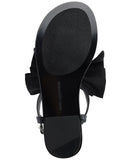 Karl Lagerfeld Paris Womens Cristi Studded Bow Thong Sandal Slide Black 9M