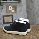 Ecco Soft 7 Side Zip Bootie Sneaker 430243 Black Nubuck US 6M-6.5M (EUR 37)