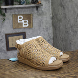 JBU By Jambu Womens Tessa Shooties Round Toe Wedge Sandals Tan Shimmer Brown 8M