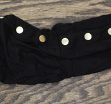 Belldini Embellished Sleeve Knit Open Cardigan BK250055X Black / Gold 2X