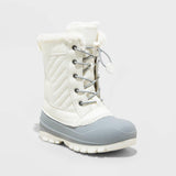 All In Motion Girls Skylar Winter Boots 88236452 Cream / Gray 4