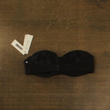 DKNY Womens Textured Molded Balconette Bikini Top Swim DIMTS470 Black L