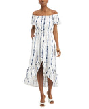 INC International Concepts Cold Shoulder Woven Dress Fiona Dye Brown 2XL