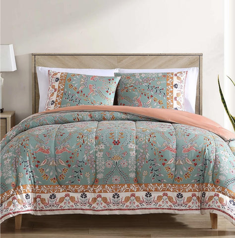 Hallmart Vilano 3-Pc. Comforter Set Giallo Blue White Multi Full / Queen