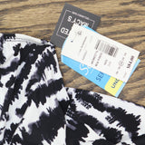 Swim Solutions Plus Size Blouson Underwire Tankini Swim Top Black / White 20W