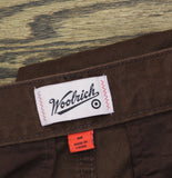 Woolrich X TGT Adult Mid-Rise Slouchy Cargo Twill Pants Drawstring Brown M