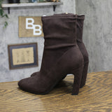 INC International Concepts Heel Ezmae Dress Booties Rich Truffle Brown 6.5M