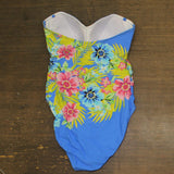 Bleu by Rod Beattie Womens Bandeau One Piece Swimsuit Blue Multi 14