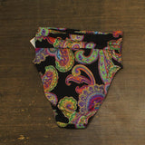 Lauren Ralph Lauren High-Waist Bikini Bottom Bordado Paisley Black 8