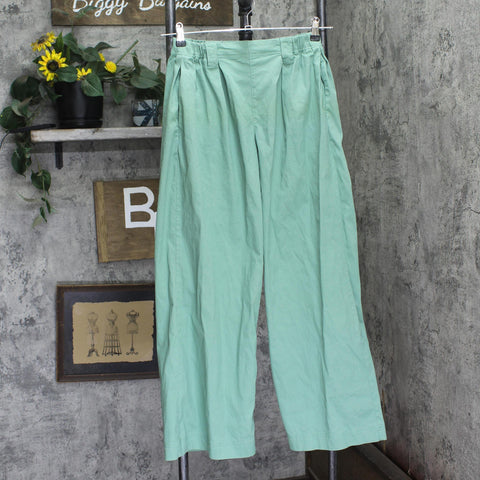 Logo By Lori Goldstein Regular Textured Full Length Pants Feldspar Green XS