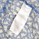 B. Young Womens Short Sleeve Unlined Woven Blouse Shirt Blue Multi 38