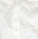 Belldini Womens Button Up Long Sleeve Work Lace Insets Blouse Top White M