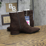 Universal Thread Block Heel Ankle Booties with Memory Foam 94568569 Brown 5W