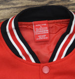 Ring of Fire Boys Snap Front West Coast California Varsity Jacket Red / Black L