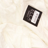 ELLA Rafaella Womens Plus Size Linen Blend Sleeveless Jumpsuit White 1X