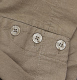 Cathy Daniels Waist Drawstring Capris with Button Hem and Pockets Tan Brown 1X