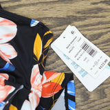 Swim Solutions Size Tiered Floral Print One Piece Swimsuit Floral Park Black 20W