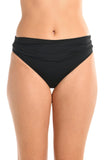 La Blanca Island Goddess Shirred Band Hipster Bikini Bottom 69515999403 Black 2