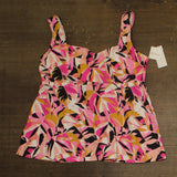 Raisins Curve Underwire Square-Neck Tankini Swim Top N841139 Pink Multi 20W