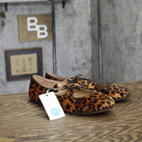 A New Day Mary Jane Ballet Flats with Buckle Strap Leopard Brown Multi 7.5M