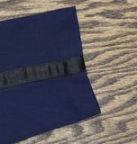 Nautica Little Boys Pull On Tuxedo Stripe Dress Pants Navy Blue / Black 4