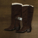 Universal Thread Patsy Tall Fringe Western Boots Cowgirl Chocolate Brown 8.5M