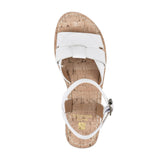 White Mountain Womens Simple Platform Wedge Sandal White Multi 7.5M
