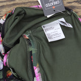 Bar III Womens Floral-Print Bandeau Halter Cropkini Bikini Top Black Multi L