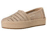 Toms Womens Valencia Platform Espadrille 10021921 Champagne Brown Metallic 7.5M