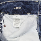 American Eagle Womens Artist Stretch Bootcut Distressed Jeans Blue 0 Short