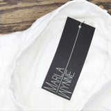 Marla Wynne Womens Canvas Drama Snap Front Jacket with Pockets Soft White 2X/3X