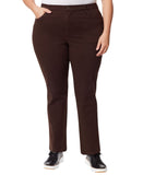 Gloria Vanderbilt Classic Straight-Leg High-Rise Jeans Coffee Roast Brown 16W