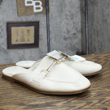 A New Day Womens Sandy Mule Flats with Memory Foam Insole Off White 8.5M