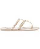 Inc International Concepts Womens Ellie Jelly Flat Sandals Nude Stud Brown 10M