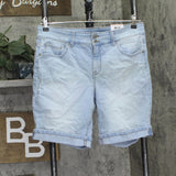 Style & Co. Womens Bermuda Roll Hem Jean Jorts Shorts 100149269MS Delray Blue 10