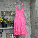 Miken Juniors Tiered Dress Swim Cover-up I9672P544 Hot Pink Lurex XS
