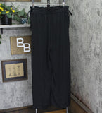 Red Carter Womens Hammered Satin Cover Up Wide Leg Pants RCHS25B001 Black XL