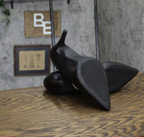 On 34th Womens Jeules Pointed-Toe Slip On Heels 10018690100 Black Leather 10M