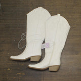 Wild Fable Womens Kenzi Wide Calf Western Boots Insole Ivory Off White 7M-WC