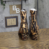 A New Day Tigris Block Heel Ankle Boots 94568625 Tiger Print 6.5M